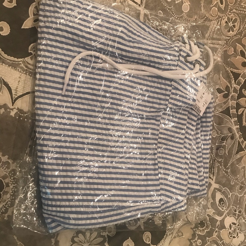 J Crew seersucker bathing suit - NWT